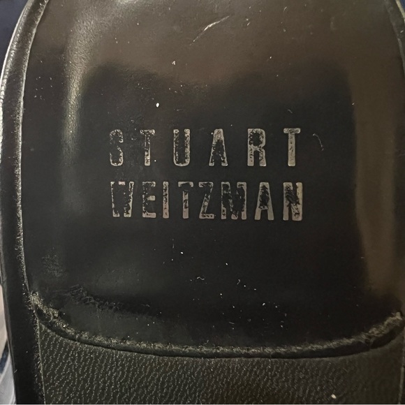 Stuart Weitzman Transition Black Elastic Kitten Heel Sandal 8M - Picture 8 of 10